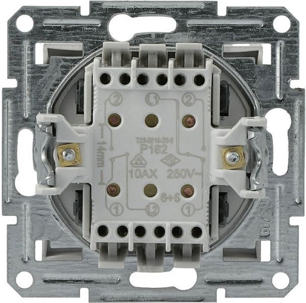 Переключатель проходной двухклавишный Schneider Electric Asfora 10 А 250В IP20 бронзовый EPH0600169