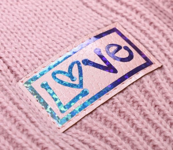 Шапочка детская для девочки Kraft+ арт. 2678 р.52-54 пыльная роза 