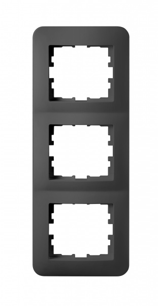 Рамка тримісна Hausmark Luno вертикальна антрацит 709-4200-153