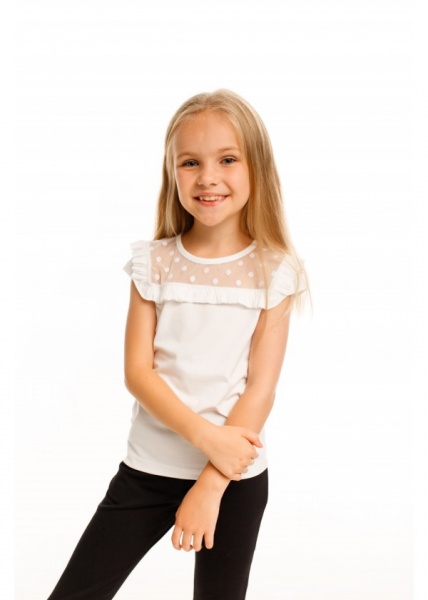 Футболка Vidoli G-22956S для девочек р.128 белый 