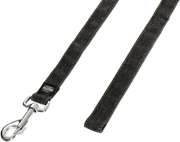 Поводок Karlie Art Joy джинс черный 2,5х100 см 04-64659