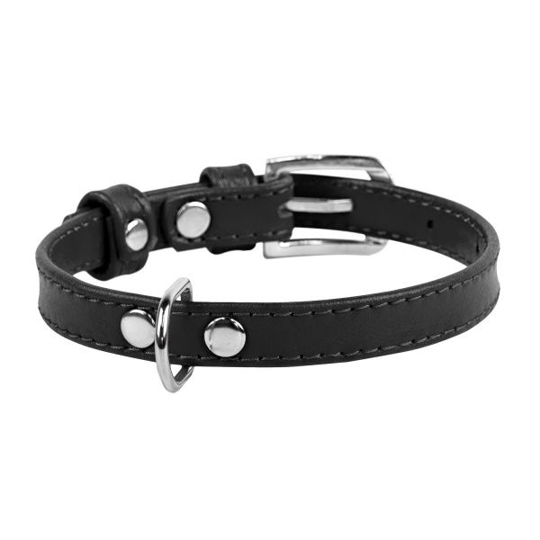 Нашийник WAUDOG Glamour без прикрас 1,5х27-36 см чорний