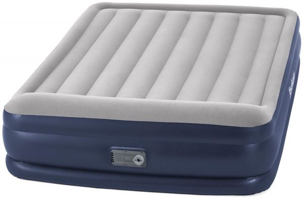 Матрац надувний Bestway Tritech Airbed Twin з вбудованим подвійним електронасосом 203х46 см сірий/синій