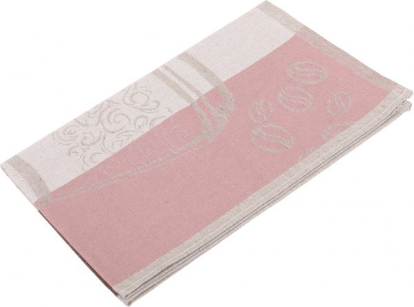 Рушник Кава-пауза 2 46x70 см Білоруський льон рожевий 