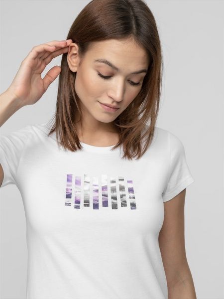 Футболка 4F D4L21-TSD211-10S р.M белый