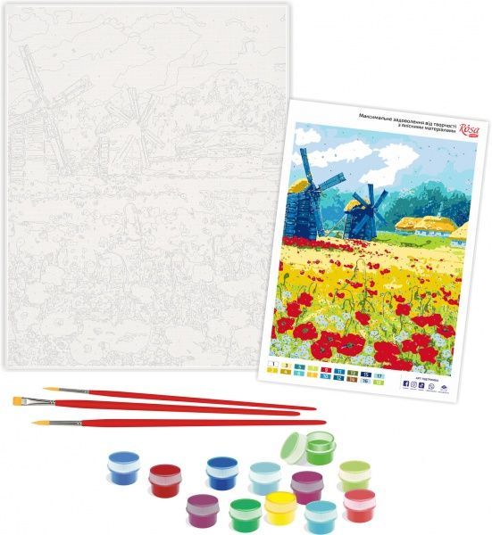 Картина за номерами Рідне село 35x45 см Rosa Start 