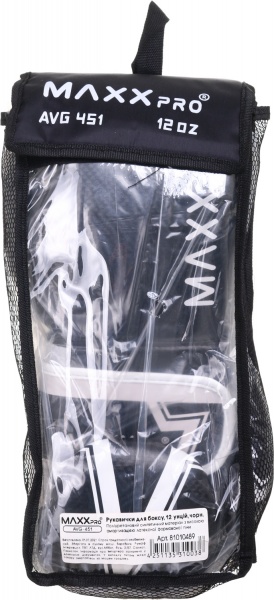 Боксерські рукавиці MaxxPro AVG-451 р. 12 чорний