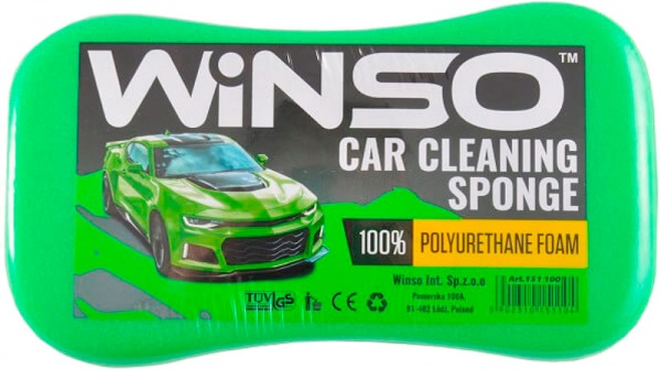 Губка автомобильная WINSO с мелкими порами 220x120x60 мм (151100)