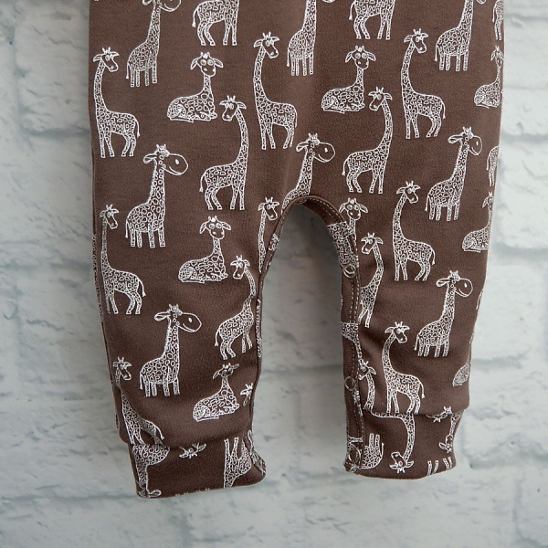Ромпер-реглан унисекс Blanka Жирафы р.74 коричневый 110175 