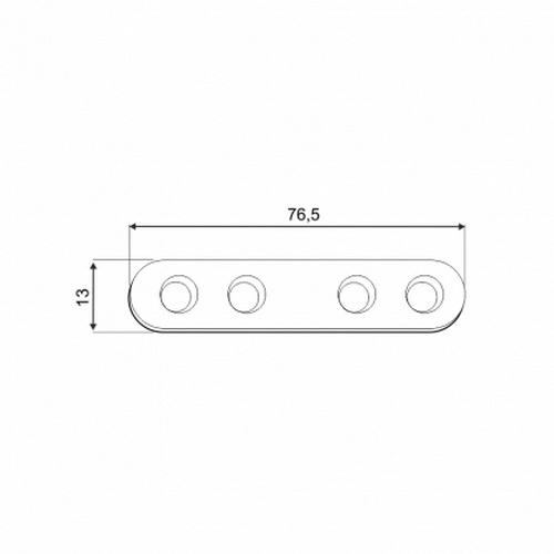 Пластина перфорированная узкая Domax FLW 80 76,5х13х2 мм