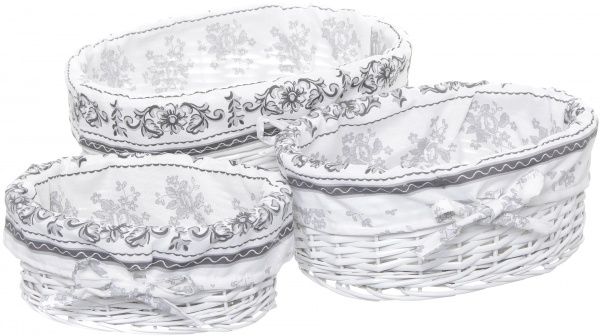 Кошик плетений з текстилем 40x31x16 см HQ13-53CD-3 