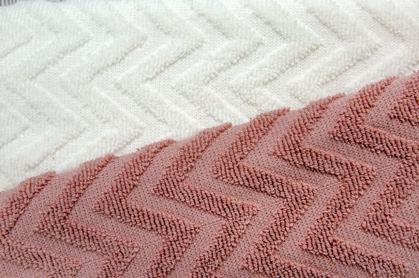 Рушник Зигзаги 40x60 см Simi молочний/пудровий 
