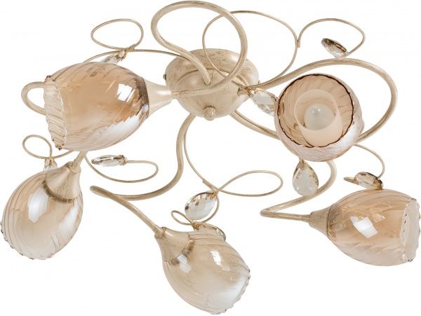 Люстра стельова Vitaluce 5xE14 слонова кістка V3674/5PL 