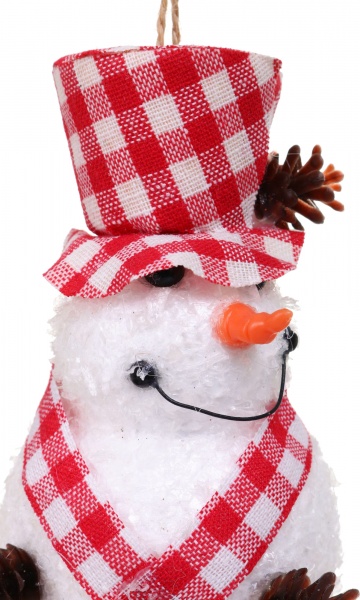 Елочная игрушка Снеговик 14x8 см E2003A 