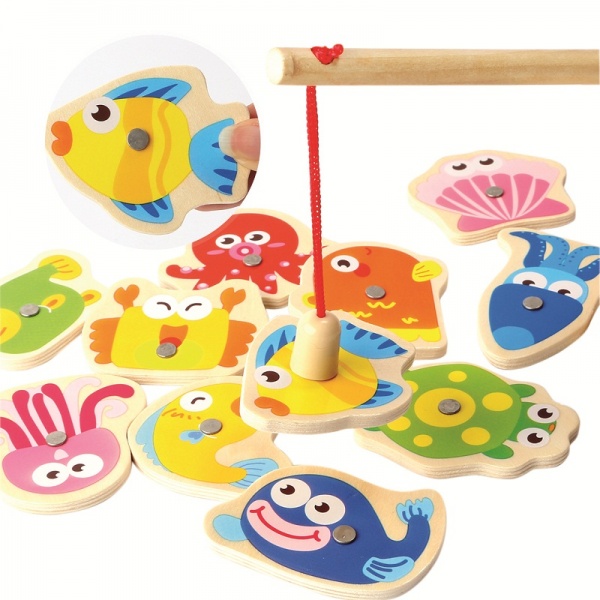 Игра деревянная Bino магнитная Рыбалка 82795