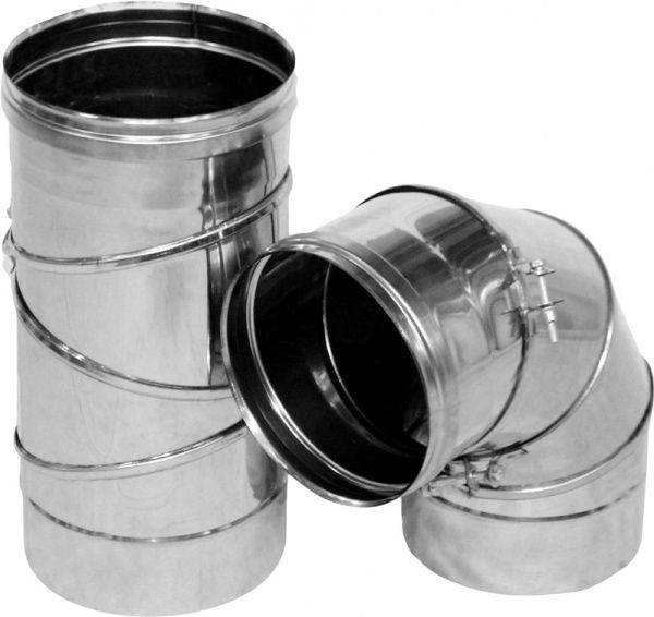 Коліно моно 0,5 мм нерж Ф200 мм 0-90°Versia-Lux 