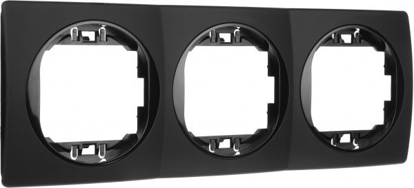 Рамка трехместная Aling-Conel EON горизонтальная черный E6703.E1E