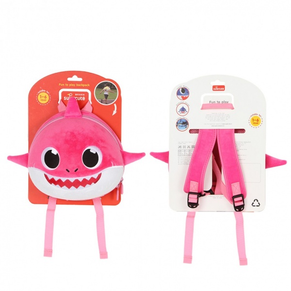 Рюкзак Supercute Акула розовый 23 см SF120-b