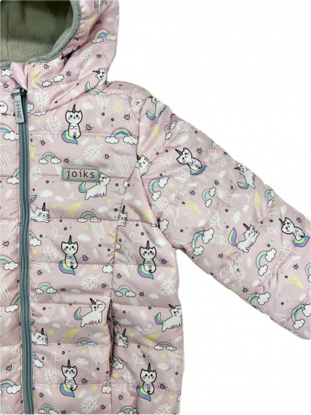 Куртка детская для девочек JOIKS Единорог р.98 розовый KD-16 