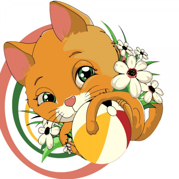 Раскраска по номерам Strateg Мячик в лапках 30х30 см ES067