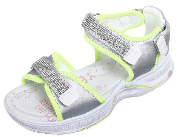 Босоножки для девочек ТОМ.М р.34 серебряный 9946M 