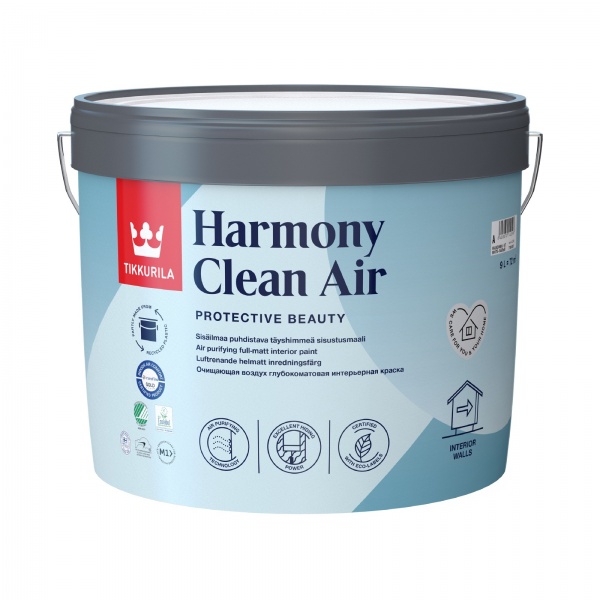 Фарба акрилатна TIKKURILA Harmony Clean Air базіс А глибокий мат 9л 14кг 