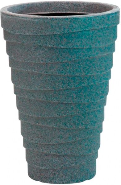 Горщик пластиковий Троян середній 38х56см круглий 33л сірий 