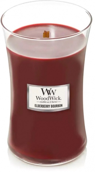 Свеча ароматическая Woodwick Large Elderberry Bourbon 609 г 