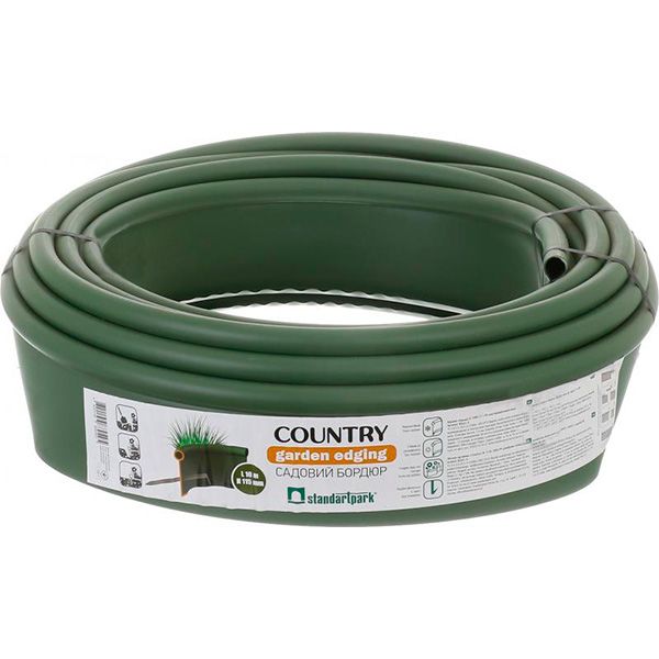 Бордюрна стрічка Standartpark Кантрі L-10000.2 11-ПП пластиковий 10 м