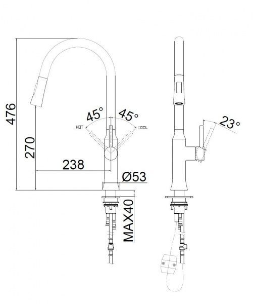 Смеситель для кухни Mixxen Британь MXIN0440