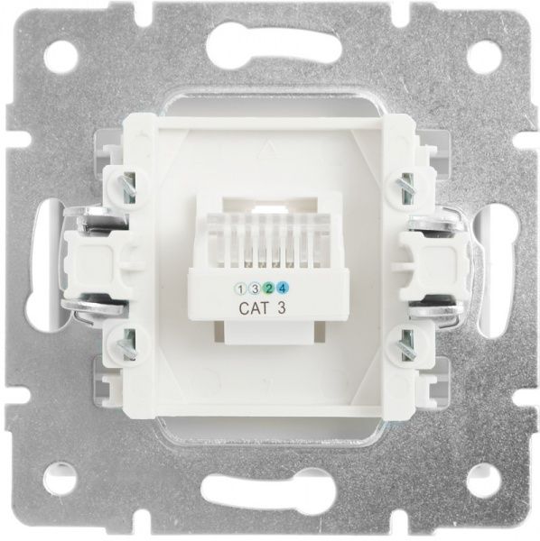 Розетка телефонна Lezard Rain перлинно-білий 703-3088-137