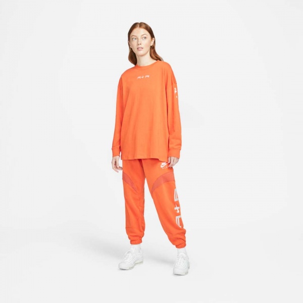 Штани Nike W NSW AIR FLC MR JGGR DD5419-816 р. XL помаранчевий