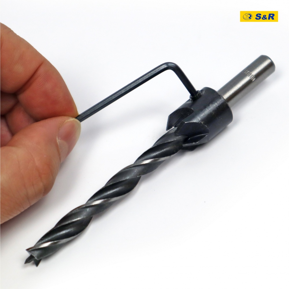 Набор сверл по дереву S&R Meister с зенкером 3-10 мм 7 шт. 216900007