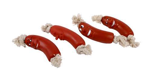 Іграшка для собак Zoomax Сосиска на мотузці 11 см EV071