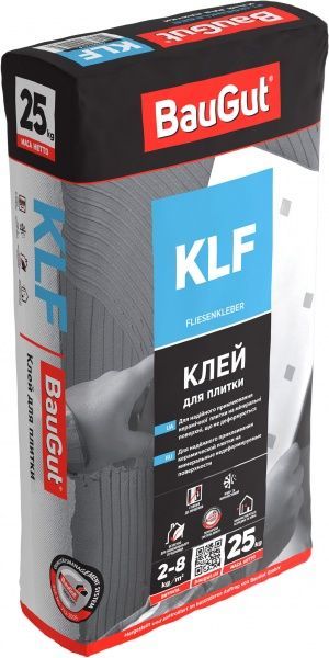 Клей для плитки BauGut KLF 25кг