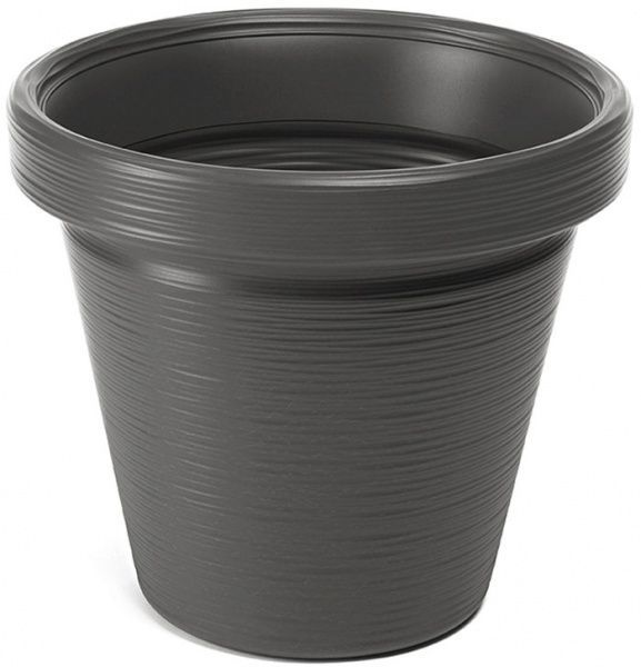 Горшок пластиковый Ламела Агава 460 долото круглый 5 л антрацит 