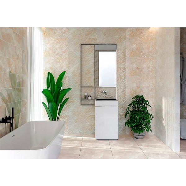 Плитка Allore Group Murano Vetro B Beige W\DEC M NR Glossy 25x75 