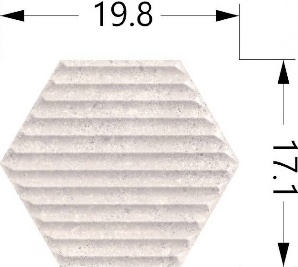 Плитка Ceramika Paradyz Palomera Grys Heks. Str. B 19,8x17,1 