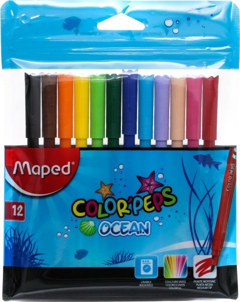 Набір фломастерів COLOR PEPS Ocean 12 кольорів Maped