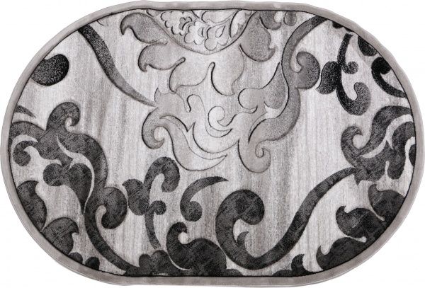 Килим Arka Carpet Omega O сірий 1,5x2,2 м