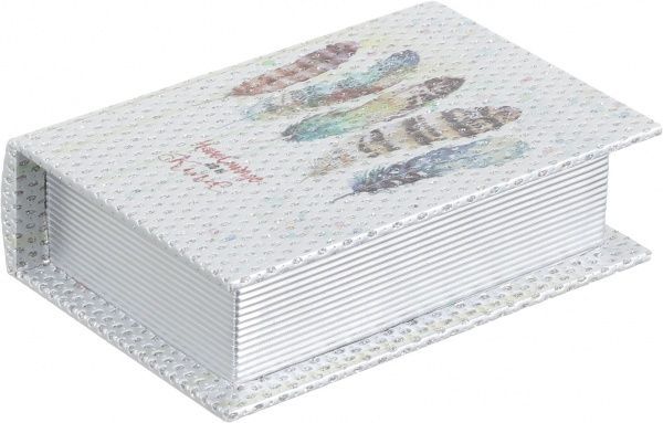 Шкатулка-книга Перья 16х11х4,5 см