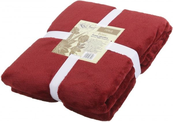 Плед Basic Рубин 160x200 см бордовый La Nuit 