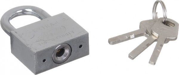 Замок навісний 40 мм хром відкритий (амбарний)