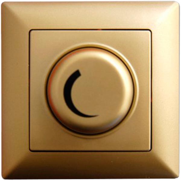 Світлорегулятор поворотний Gunsan VISAGE 1000Вт IP20 бежевий металік VS 28 25 126