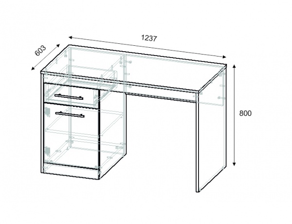 Стол письменный Луч Брут нимфея альба 