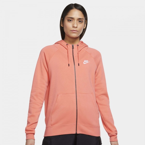 Джемпер Nike W NSW ESSNTL FLC FZ HOODIE BV4122-815 р. XL помаранчевий