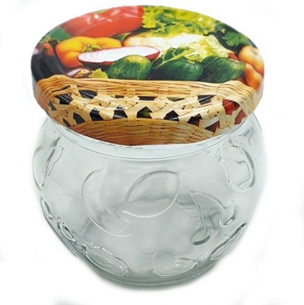 Банка для консервування з металевою кришкою твіст-оф Фрукти 200 мл