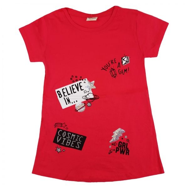 Туника для девочки AKKUZU kids р.110 розовый 9129 