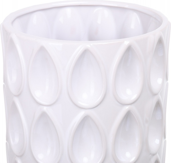 Ваза керамічна біла Fest Squama 14,5x14,5x32,3 см