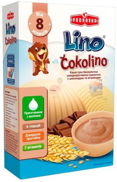 Каша безмолочна Lino від 8 місяців Cokolino Пшенична з шоколадом 3850104230011 200 г 